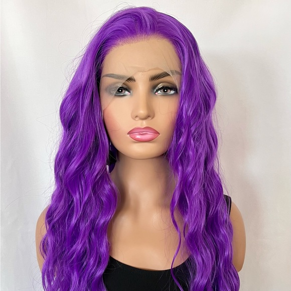 Event Ready 24” Purple Passion Color 13x2.5 Premium Fiber Lace Front Wig - Picture 10 of 13